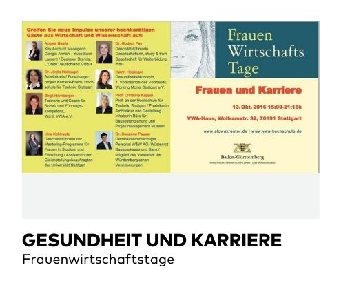 Frauen und Karriere, Frauenwirtschaftstage Baden-Württemberg